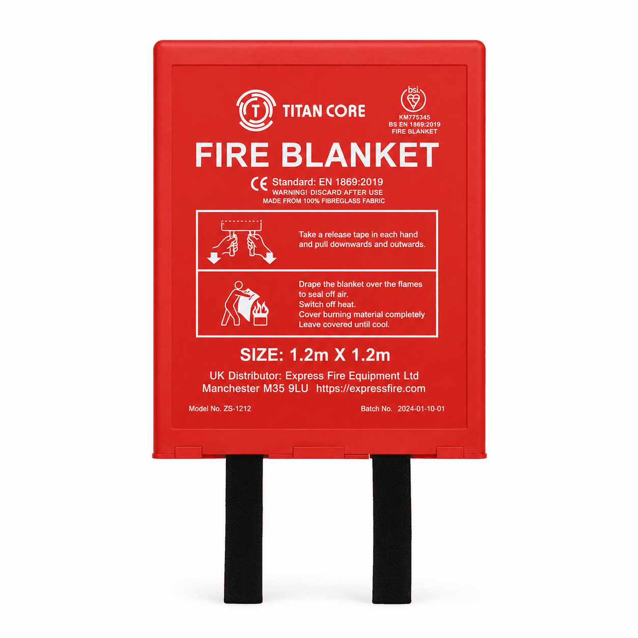 1.2m x 1.2m Fire Blanket Hard Case